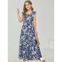 BAESD Floral Print Flutter Sleeve Fit & Flare Dress-picture-30