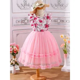 BAESD Floral Print Flutter Sleeve Ruffled Fit & Flare Dress-picture-19