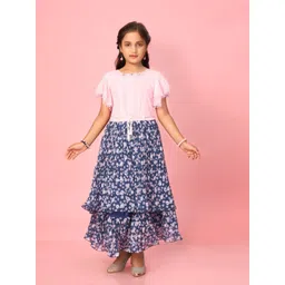 BAESD Floral Print Georgette Blouson Dress-picture-57