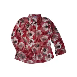 BAESD Floral Print Roll-Up Sleeves Chiffon Shirt Style Top-picture-46