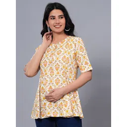BAESD Floral Print Round Neck Maternity A-Line Top-picture-31