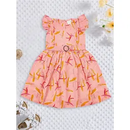 BAESD Floral Print Ruffled Linen Fit & Flare Dress-picture-56