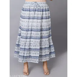 BAESD Floral Printed Flared Maxi Skirts-picture-10