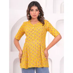 BAESD Floral Printed Flared Sleeves Pure Cotton Kurti-picture-10
