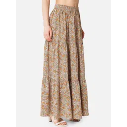BAESD Floral Printed Maxi Flared Skirt image 2