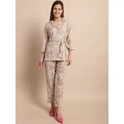 BAESD Floral Printed Pure Cotton Shirt & Trousers-picture-32