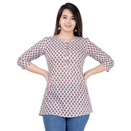 BAESD Floral Printed Round Neck Cotton Top-picture-16