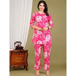 BAESD Floral Printed Round Neck Pure Cotton Tunic With Trouser-picture-19