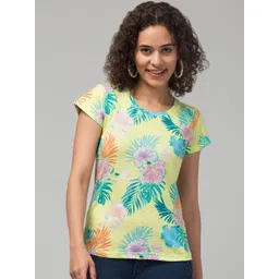 BAESD Floral Printed Round Neck Short Sleeves Tropical T-shirt-picture-23