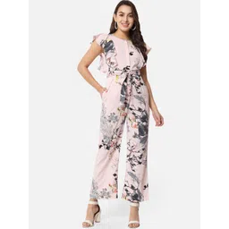 BAESD Floral Printed Ruffled Waist Tie-Up Basic Jumpsuit-picture-17