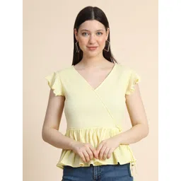 BAESD Flutter Sleeve Wrap Top-picture-34