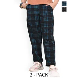 BAESD Girls Checked Pack Of 2 Dry-Fit Track Pants-picture-35