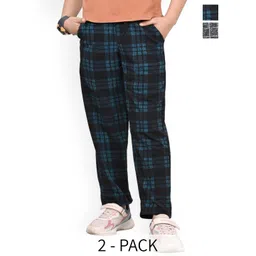 BAESD Girls Checked Pack Of 2 Dry-Fit Track Pants-picture-32