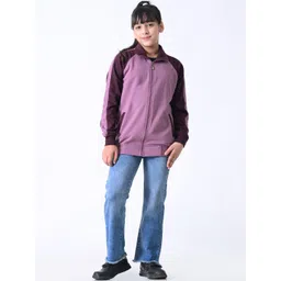 BAESD Girls Colourblocked Fleece Lightweight Open Front Jacket-picture-47