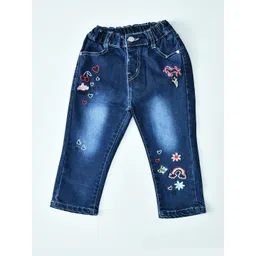 BAESD Girls Comfort Regular Fit Mid-Rise Low Distress Heavy Fade Stretchable Denim Jeans-picture-25