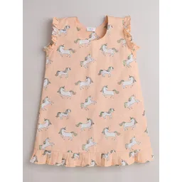 BAESD Girls Conversational Printed Pure Cotton Nightdress-picture-30