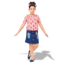 BAESD Girls Conversational Printed Top With Capris-picture-55