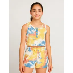 BAESD Girls Dyed Round Neck Top With Shorts-picture-39