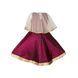 BAESD Girls Embellished Cape Sleeve Fit & Flare Party Wear Dress image 3