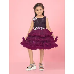 BAESD Girls Embellished  Layered Fit & Flare Dress-picture-54