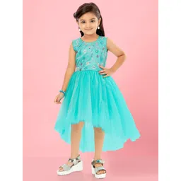 BAESD Girls Embellished Net High-Low Fit & Flare Dress-picture-34
