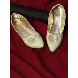 BAESD Girls Embellished Pointed Toe Ballerinas With Bows-picture-29