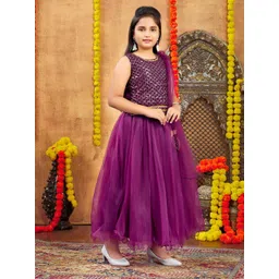 BAESD Girls Embellished Sequinned Ready to Wear Lehenga & Blouse With Dupatta-picture-21