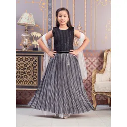 BAESD Girls Embellished Sequinned Ready to Wear Lehenga & Blouse With Dupatta-picture-10