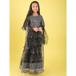 BAESD Girls Embellished Sequinned Ready to Wear Lehenga & Blouse With Dupatta-picture-18