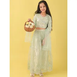 BAESD Girls Embellished Sequinned Ready to Wear Lehenga & Blouse With Dupatta-picture-42