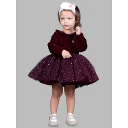 BAESD Girls Embellished Velvet Fit & Flare Dress-picture-18