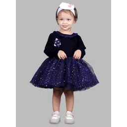 BAESD Girls Embellished Velvet Fit & Flare Dress-picture-16