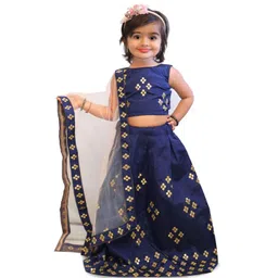 BAESD Girls Embroidered Mirror Work Ready to Wear Lehenga & Blouse With Dupatta-picture-16