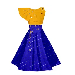 BAESD Girls Embroidered Mirror Work Ready to Wear Lehenga Choli-picture-19