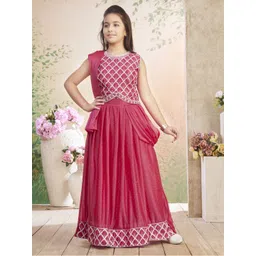 BAESD Girls Embroidered Ready to Wear Georgette Lehenga & Blouse-picture-38