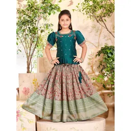 BAESD Girls Embroidered Ready to Wear Lehenga &-picture-18