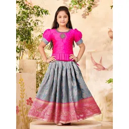BAESD Girls Embroidered Ready to Wear Lehenga &-picture-46
