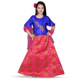 BAESD Girls Embroidered Ready to Wear Lehenga & Blouse With Dupatta-picture-27
