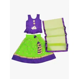 BAESD Girls Embroidered Ready to Wear Lehenga & Blouse With Dupatta-picture-22