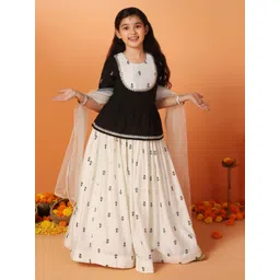 BAESD Girls Embroidered Ready to Wear Lehenga & Blouse With Dupatta-picture-18