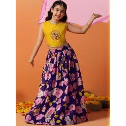 BAESD Girls Embroidered Ready to Wear Lehenga & Blouse With Dupatta-picture-33