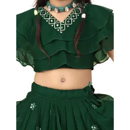 BAESD Girls Embroidered Ready to Wear Lehenga and Choli image 3