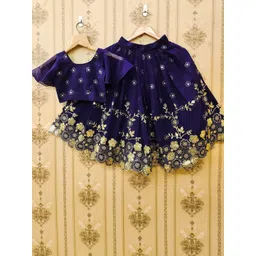 BAESD Girls Embroidered Sequinned Ready to Wear Lehenga &-picture-16