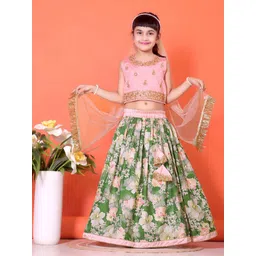 BAESD Girls Embroidered Sequinned Ready to Wear Lehenga & Blouse With Dupatta-picture-38