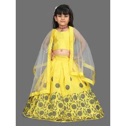 BAESD Girls Embroidered Thread Work Ready to Wear Lehenga & Blouse With Dupatta-picture-48