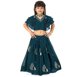 BAESD Girls Embroidered Thread Work Ready to Wear Lehenga and Choli-picture-12