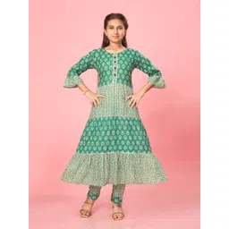 BAESD Girls Ethnic Motifs Printed Daily Cotton A-Line Kurta-picture-35