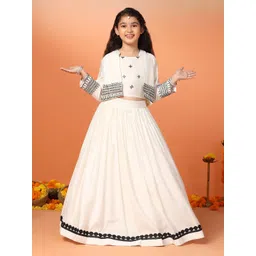 BAESD Girls Floral Embroidered Sequinned Ready to Wear Lehenga With Koti And Blouse-picture-15