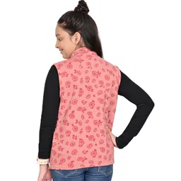 BAESD Girls Floral Fleece Lightweight Open Front Jacket image 4