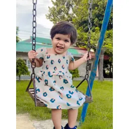 BAESD Girls Floral Print Cotton A-Line Dress-image-21